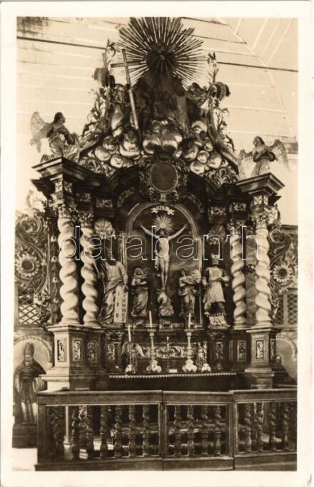 Késmárk, Kezmarok; Vnútro st. ev. dreveného kostola / Régi evangélikus fatemplom belseje / Lutheran wooden church, interior