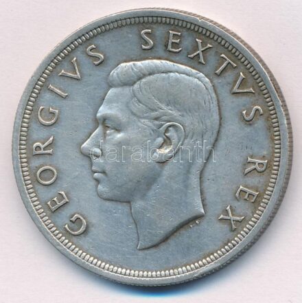 Dél-Afrika 1952. 5Sh Ag 'Fokváros alapításának 300. évfordulója' T:2 South Africa 1952. 5 Shilling Ag '300th Anniversary - Founding of Capetown' C:XF Krause KM#41