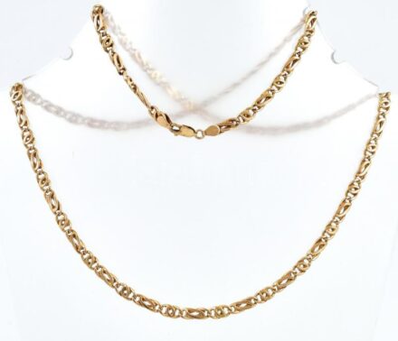 Arany (14k/Au) nyaklánc, jelzett, nettó: 12g, h: 62cm.