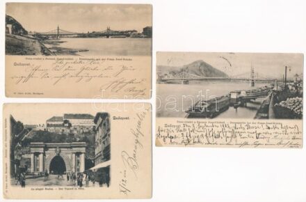1901-1902 Budapest. Ganz Antal kiadása - 3 db régi képeslap