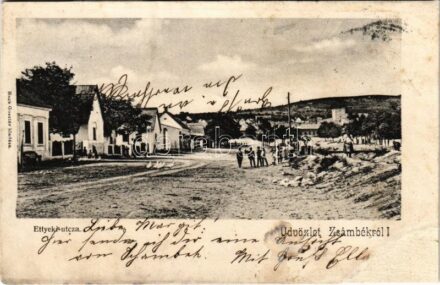 1904 Zsámbék, Etyeki utca. Back Gusztáv kiadása (r)