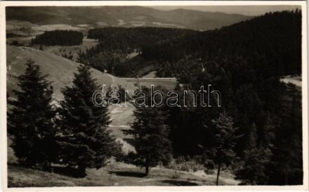 Selmecbánya, Banská Stiavnica; látkép / general view. S. Protopopov photo (ragasztónyom / glue mark)