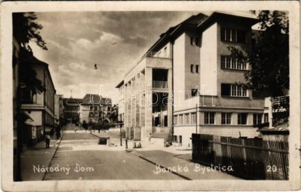 1937 Besztercebánya, Banská Bystrica; Národny dom / Nemzeti ház / national house (fl)