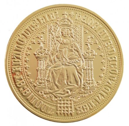 DN 'Történelmi aranypénzek - VIII. Henrik sovereign, 1526-1544' aranyozott Cu-Ni utánveret 'COPY' beütéssel (20g/38,61mm) T:PP