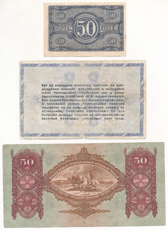 1920. 50f + 1932. 50P + 1945. 10.000P + 1945. 10.000.000P + 1946. 1.000.000.000P + 1946. 10.000.000AP T:III,III- - Image 2