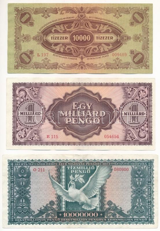 1920. 50f + 1932. 50P + 1945. 10.000P + 1945. 10.000.000P + 1946. 1.000.000.000P + 1946. 10.000.000AP T:III,III- - Image 4