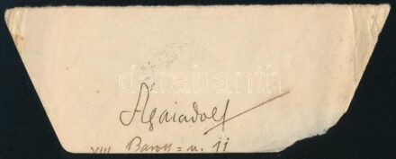 cca 1900 Ágai Adolf (1836-1916) író saját kezű aláírása