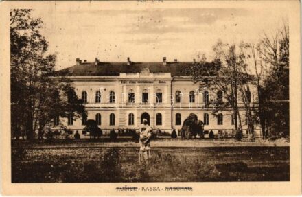 1938 Kassa, Kosice; Stat. stred. hospodárska skola / gazdasági iskola / economic school + '1938 Kassa visszatért' So. Stpl. (EK)