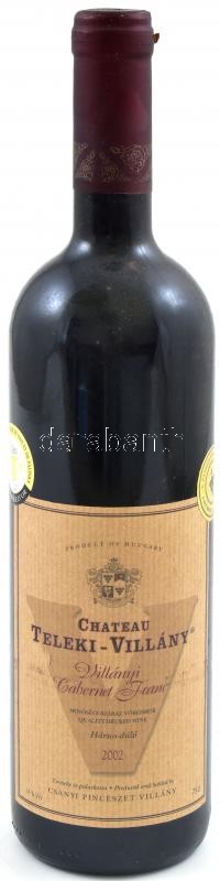 2002 Chateau Teleki Villány Cabernet Franc bontatlan palack vörösbor, szakszerűen tárolva, 0,75l,