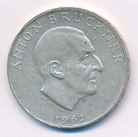 Ausztria 1962. 25Sch Ag 'Anton Bruckner' T:2 ph. Austria 1962. 25 Schilling Ag 'Anton Bruckner' C:XF edge error Krause KM#2892