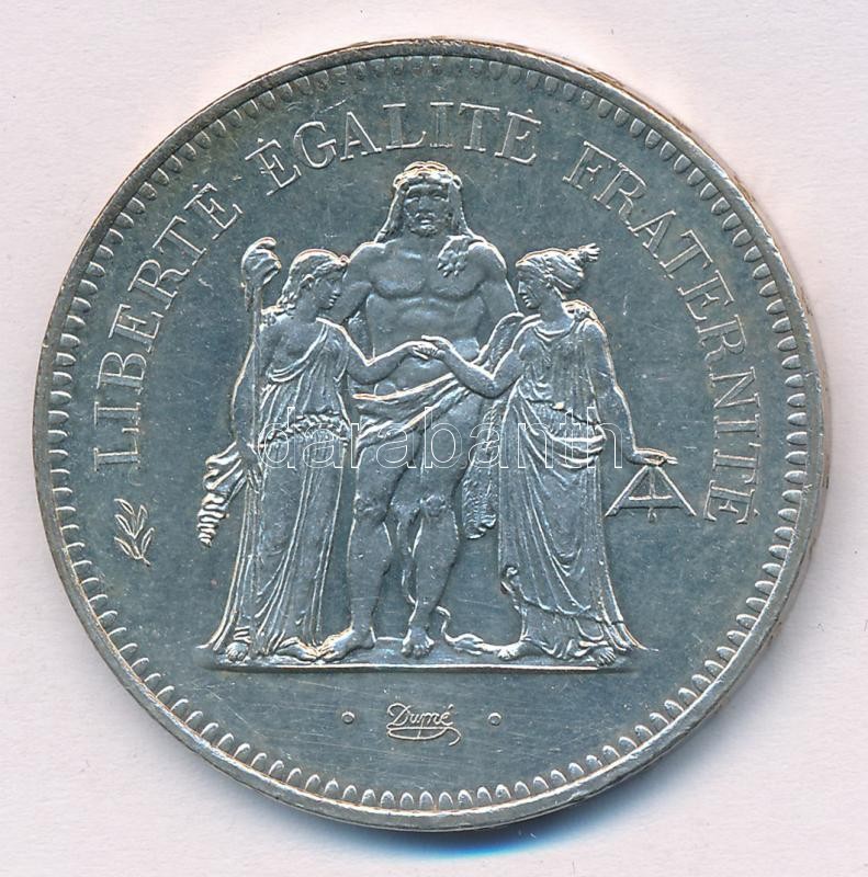 Franciaország 1977. 50Fr Ag 'Herkules csoport' T:1- France 1977. 50 Francs Ag 'Hercules group' C:AU Krause KM#941.1