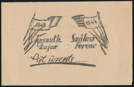 1944 Rajzos nyilas röplap Petőfi idézettel
