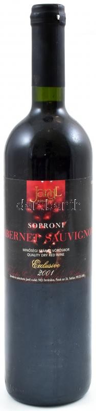 2001 Jandl soproni cabernet sauvignon bontatlan palack száraz vörösbor, abv: 12,5%, 0,75l. Szakszerűen tárolt