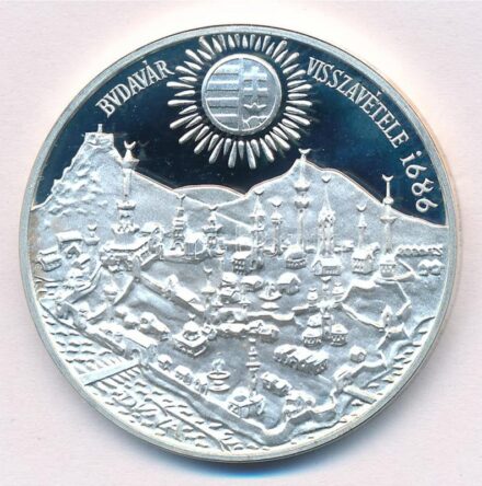 1986. 500Ft Ag 'Budavár visszavétele 1686' T:1 (eredetileg PP) Adamo EM97