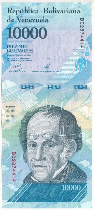 Venezuela 2017. 10.000B T:II Venezuela 2017. 10.000 Bolívares C:XF Krause P#98
