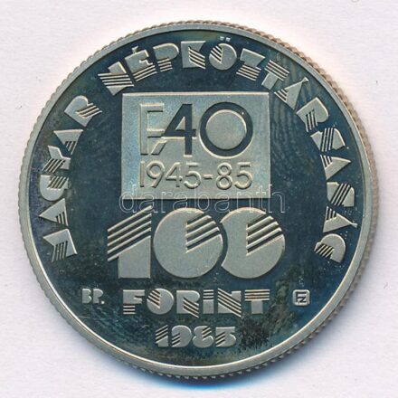 1985. 100Ft Cu-Ni 'FAO' T:PP ujjlenyomat, fo. Adamo EM81
