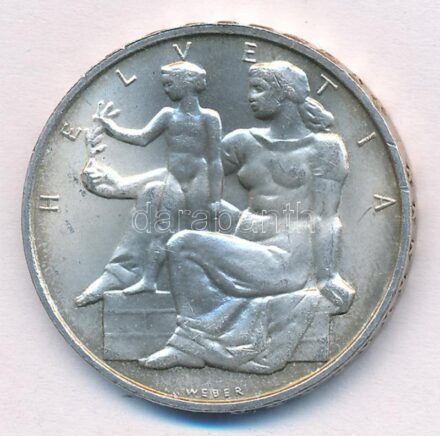 Svájc 1948B 5Fr Ag 'Svájci Alkotmány Centenáriuma' T:1-,2 Switzerland 1948B 5 Francs Ag 'Swiss Constitution Centennial' C:AU,XF Krause KM#48