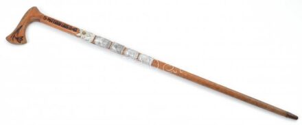 Túrabot Mátrafüred, 5db jelvénnyel, h:62cm