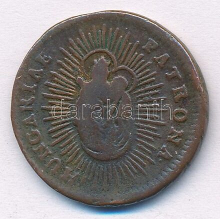 1761. Rézdénár 'Mária Terézia' T:3 patina, ph