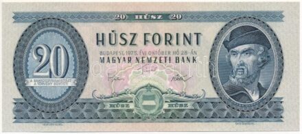 1975. 20Ft 'C 822 123590' T:I Hungary 1975. 20 Forint 'C 822 123590 C:UNC Adamo F16