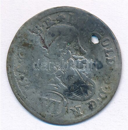 Ausztria 1682I-A-N 6kr Ag 'I. Lipót' Graz T:3 ly. Austria 1682I-A-N 6 Kreuzer Ag 'Leopold I' Graz C:F hole Krause KM#1288