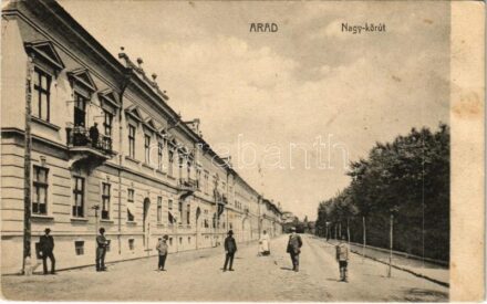 Arad, Nagy körút. Kerpel Izsó kiadása / street (EK)