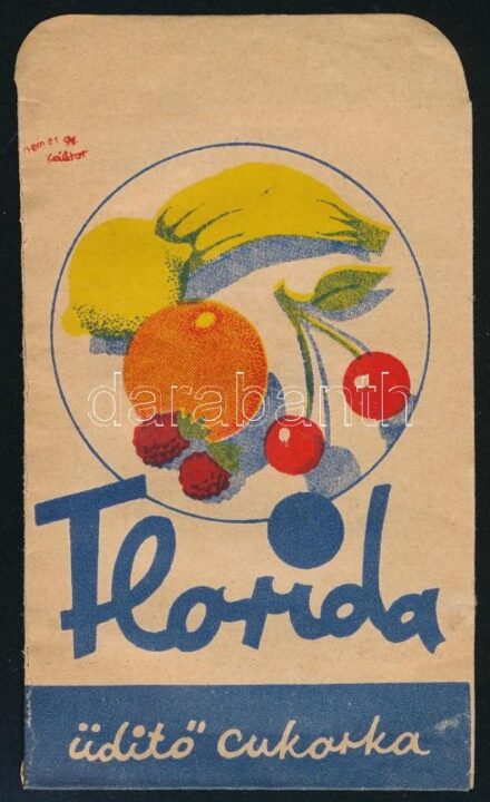 Florida üdítő cukorka papírtasak