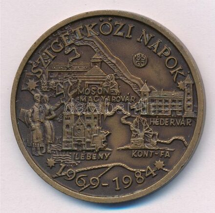 Garamkeszi János (1936-) 1985. '10 éves a MÉE Mosonmagyaróvári Csoportja / Szigetközi Napok' Br emlékérem (42,5mm) T:1- Adamo NM1