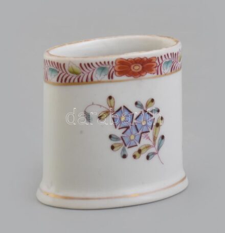 Herendi Color Apponyi 1942 mintás gyufatartó, kopott, jelzett, m: 5,5cm