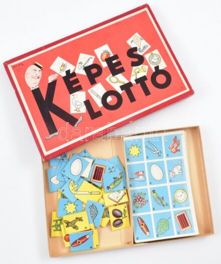 Piatnik Képes Lottó játék, eredeti dobozában, jó állapotban