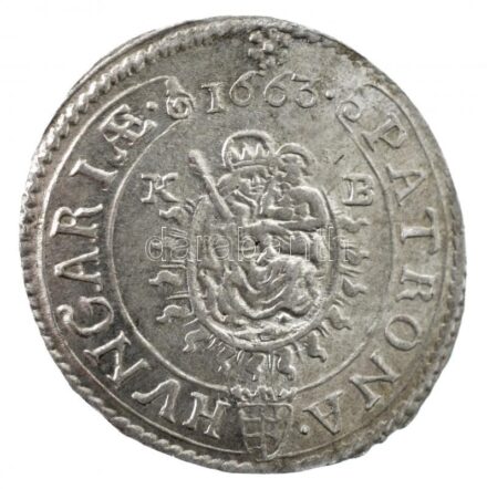 1663K-B 3kr Ag 'I. Lipót' (1,60g) T:1,1- Hungary 1663K-B 3 Kreuzer Ag 'Leopold I' (1,60g) C:UNC,AU