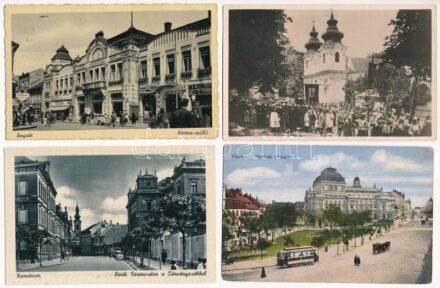 21 db RÉGI történelmi magyar város képeslap vegyes minőségben / 21 pre-1945 historical Hungarian town-view postcards in mixed quality from the Kingdom of Hungary