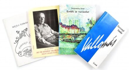 5 db dedikált könyv: Mózes Tamás: Tavaszi láz, ifj Lele József: Az Úr készen találta őt. Bálint Sándor élete. Sediánszky János: Emlék és varázslat. Gerzsenyi Sándor: Vallomás.