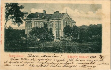 1900 Szob, Lujza intézet. Hegedüs Lajos kiadása (vágott / cut)