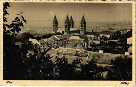 1936 Pécs, látkép (EK)