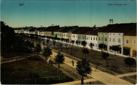 Igló, Zipser Neudorf, Spisská Nová Ves; Deák Ferenc sor, üzletek / street view, shops