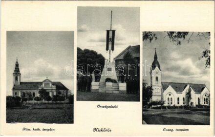 Kiskőrös, Római katolikus és evangélikus templom, országzászló