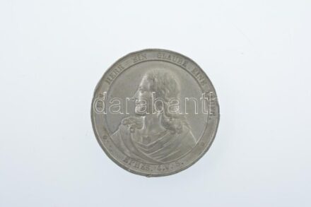 Ausztria ~1850. 'Egy az úr, egy a hit, egy a keresztség' Sn vallási emlékérem. Szign.: Drentwett (40mm) T:2,2- ph. Austria ~1850. 'Ein Herr, ein Glaube, eine Taufe' Sn religious commemorative medallion. Sign.: Drentwett (40mm) C:XF,VF edge