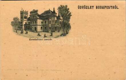 1896 (Vorläufer) Budapest XIV. Kereskedelmi csarnok, Ezredéves Kiállítás. Rigler József Ede kiadása