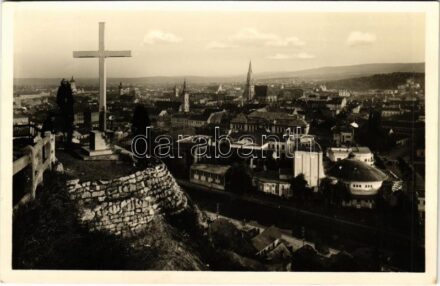 1942 Kolozsvár, Cluj; Kilátás a fellegvárból / view from the castle