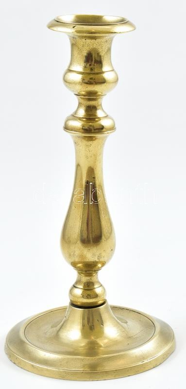 Réz gyertyatartó, hibátlan, m:20,5 cm