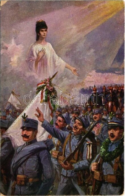 1915 Büszke vagyok magyarjaimra! A m. kir. honvédelmi minisztérium hadsegélyező hivatala kiadása / WWI Austro-Hungarian K.u.K. military art postcard, patriotic propaganda, support fund (kopott sarkak / worn corners)