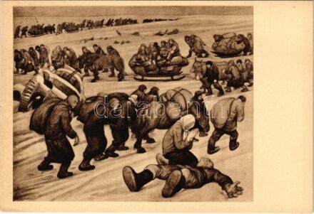 Menekülés. Olasz kir. vezérkar - Hadbavonult olasz művészek kiállítása / Italian military art s: Ezio Castellucci