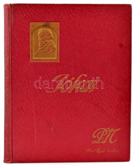 Jókai album. Képek, adatok, okmányok Jókai Mór életéből. A Pesti Napló előfizetőinek készült kiadás. [Bp., 1909,] Pesti Napló,(Hornyánszky-ny.), 140 p.+ 10 (műmellékletek, a képek előtt feliratozott hártyapapírokkal) t. Gazdag