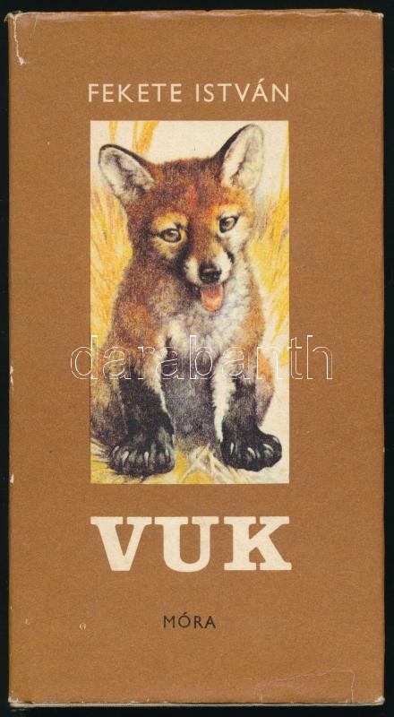 Fekete István: Vuk. Bp., 1975. Móra. Harmadik kiadás. Balogh Péter rajzaival. Kiadói egészvászon-kötés, szakadozott papír védőborítóban.