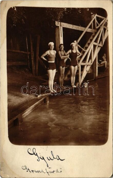 1932 Gyula, strandfürdő. photo (EK)