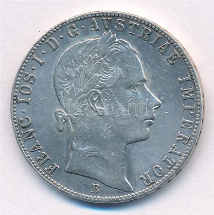 Ausztria 1858B 1Fl Ag 'Ferenc József' T:2 karc, kis ph. Austria 1858B 1 Florin Ag 'Franz Joseph' C:XF scratch, small edge error Krause KM#2219