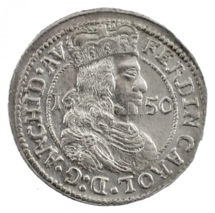 Ausztria 1650. 3kr Ag 'Ferdinánd Károly' (1,47g) T:1- hullámos lemez Austria 1650. 3 Kreuzer Ag 'Ferdinand Charles' (1,47g) C:AU Krause KM# 852