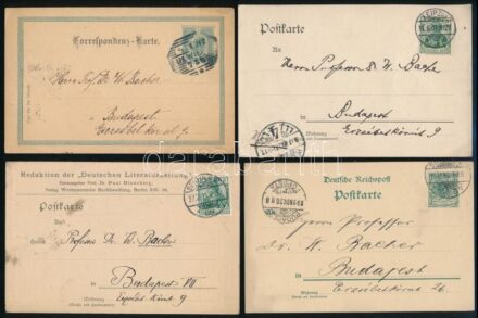 Bacher Vilmos (1850-1913) orientalista, rabbinak írt 9 levelezőlap hivatalos és magán ügyben