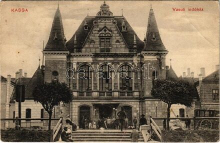 Kassa, Kosice; Vasúti indóház, vasútállomás / railway station (EB)
